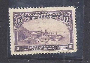 CANADA # 101 VF USED 10c VIOLET QUEBEC TERCENTENARY BS30883