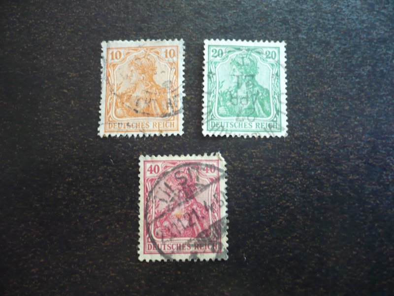 Stamps - Germany - Scott# 119,121,124 - Used Part Set of 3 Stamps