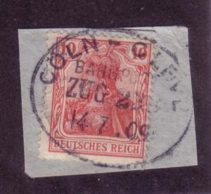 Germany Sc.# 83 Used W / Bahnpost (railway) Cancel