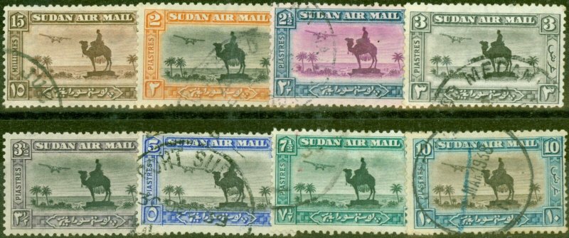 Sudan 1936-37 Perf 11.5 x 12.5  Set of 8 SG52b-57e Fine Used