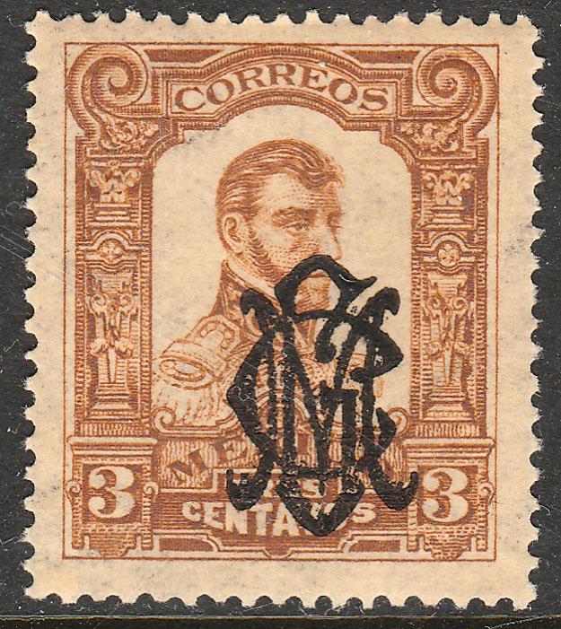 MEXICO 457 3c Villa Revolutionary overprint. Unused, H OG. F-VF