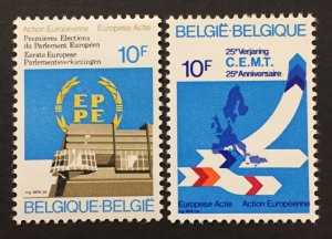 Belgium 1978 #1006-7, European Action, MNH