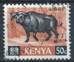 Kenya 1966 - 50c Buffalo - SG26 used