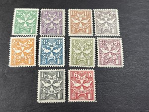 MALTA # J11-J20---MINT NEVER/HINGED--COMPLETE SET--POSTAGE DUE--1925