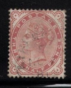 GREAT BRITAIN Scott # 80 Used  - Queen Victoria a