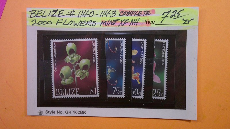 Belize 2000 Flowers Issue Scott# 1140-1143 Mint XF NH CPL set of 4