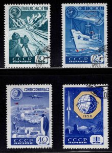 Russia Scott 2232-2235 Intl Geophysical year set 1959 Used CTO typical cancels