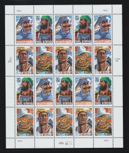 US 3083-86 32c American Folk Heroes Mint Stamp Sheets OG NH