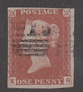 Great Britain # 3, Queen Victoria, used, 10% Cat