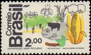 Brazil #1268-1271, Complete Set(4), 1972, Food, Never Hinged