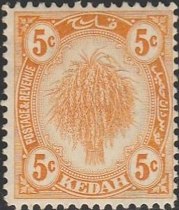 Malaya-Kedah, #30 MH From 1921-36