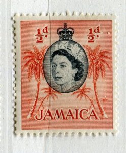 JAMAICA; 1953 early QEII Pictorial issue fine Mint hinged 1/2d. value