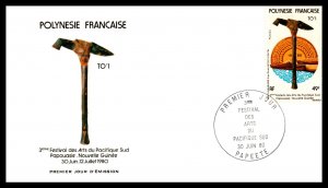 French Polynesia 334-336 Set of Three U/A FDC