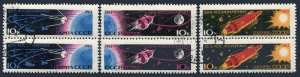 Russia 2732a-2732f pairs, CTO. Michel 2747-2752. Cosmonauts' Day, 1963.