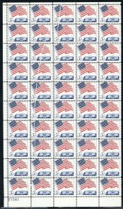 1208, MNH 5¢ Unique Pre Printing Paper Fold Error Flag Stamp - Stuart Katz