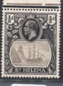 St Helena SG 97 Toned Gum MNH (7dfd)