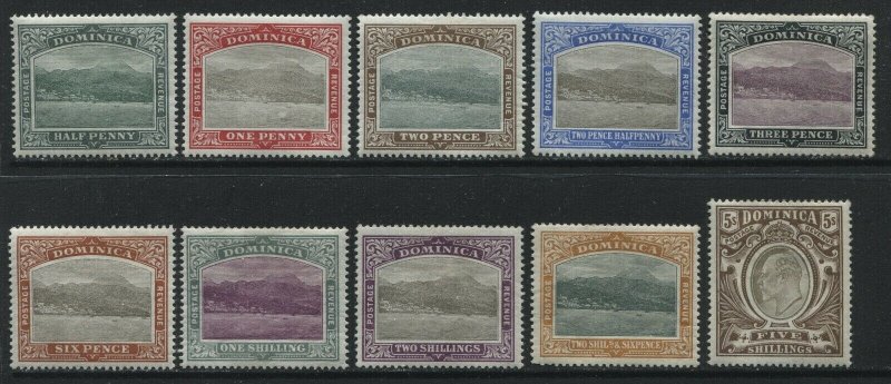 Dominica KEVIi 1903 complete set mint o.g. hinged