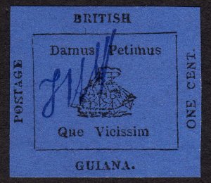 1856, British Guiana 1c, MNG, FAKE