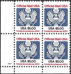 O133 Mint,OG,NH... Plate Block of 4... SCV $45.00