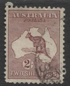 Australia - Scott 125 - Kangaroo -1931 - FU - Wmk 228 - 2/- Stamp1