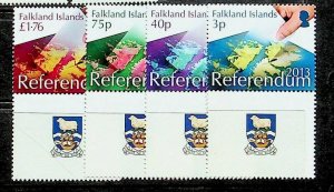 FALKLAND ISL. Sc 1081-85 NH SET+S/S OF 2013 - REFERENDUM - (JS23)