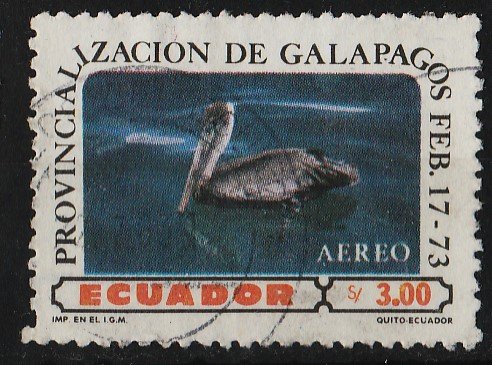 Ecuador 1973 AIR / Elevation of Galapagos Islands to Province 3S (1/2) USED