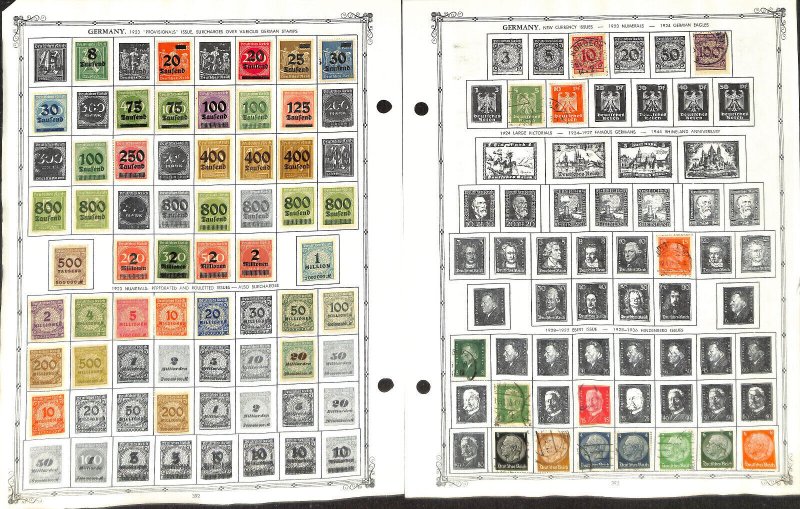 Germany Stamp Collection on 40 Regent Pages, 1872-1966 With DDR