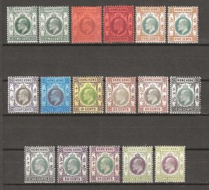 HONG KONG 1904/6 SG 77/86a MINT Cat £1200