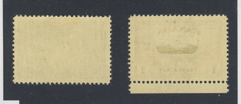 2x Canada MH VF Stamps #272-50c Lumbering & #273-$1.00 Ferry Guide Value=$65.00