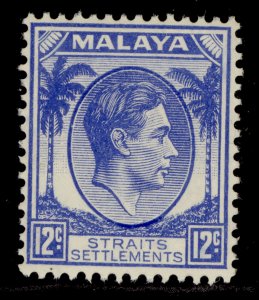 MALAYSIA - Straits Settlements GVI SG285, 12c ultramarine, LH MINT. Cat £16.