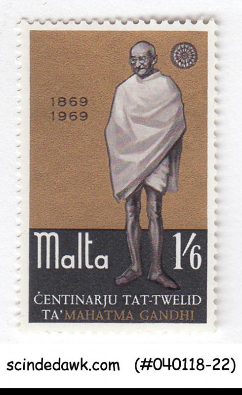 MALTA - 1969 Birth Centenary of MAHATMA GANDHI - 1V - MINT NH