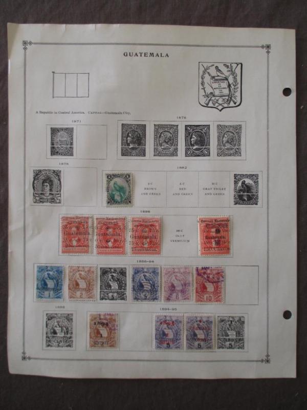 ~1882-1959 Guatemala On Scott Pages - Unchecked - See Description Photos -W34