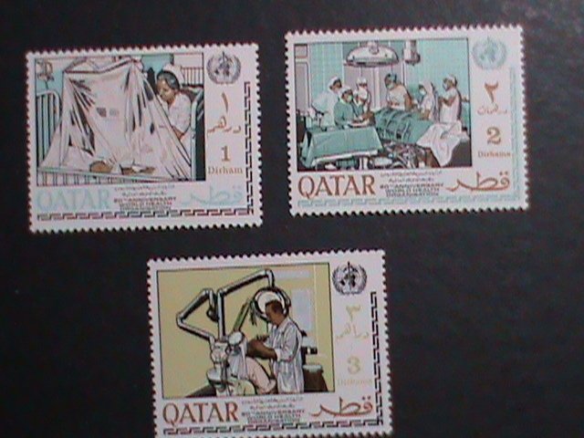 ​QATAR-1968 SC# 134-6  20TH ANNIV:  WORLD HEALTH ORGANIZATION MINT VERY FINE