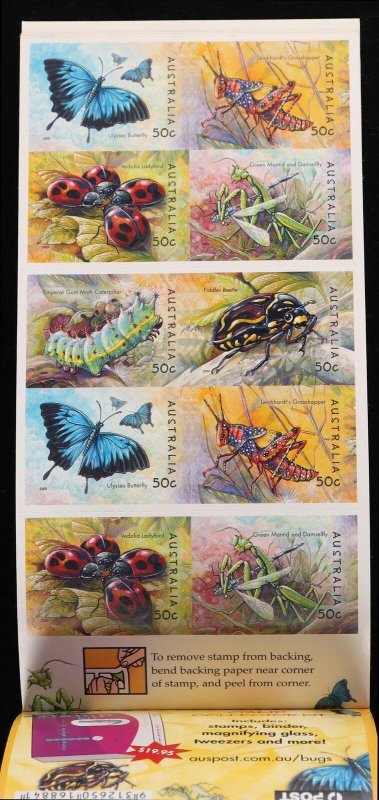 AUSTRALIA 2003 Bugs & Butterflies $100 'Cheque book' of 20 x $5 booklet. MNH **.