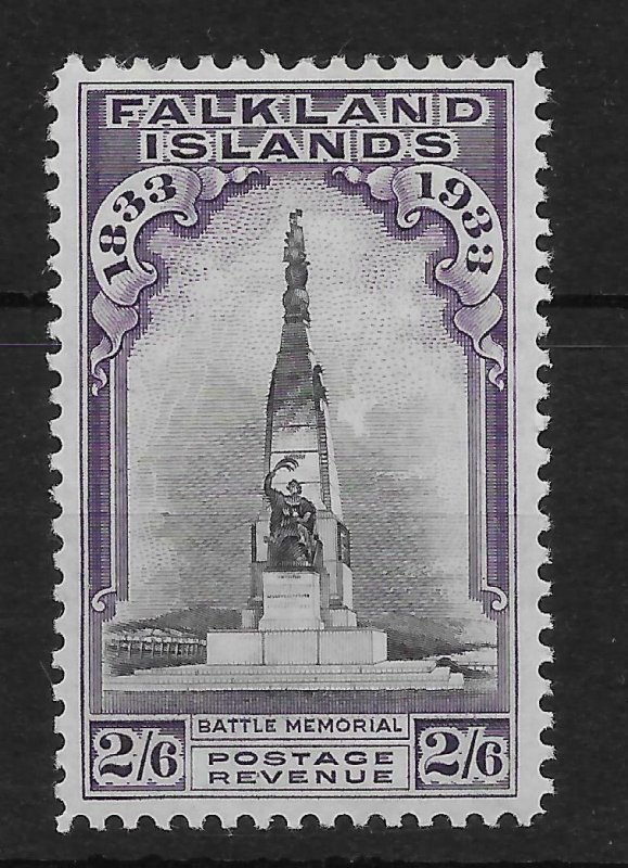 FALKLAND ISLANDS SG135 1933 2/6 BLACK & VIOLET MTD MINT