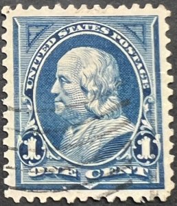 Scott#: 264 - Benjamin Franklin 1¢ 1895 BEP single used stamp - Lot F3