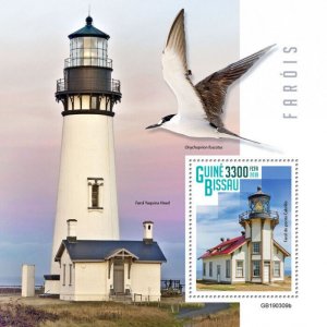 Guinea-Bissau 2019 MNH Lighthouses Stamps Point Cabrillo Lighthouse 1v S/S