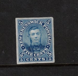 New Brunswick #5DP (Minuse & Pratt #5E-A) Very Fine Goodall Die Proof In Blue