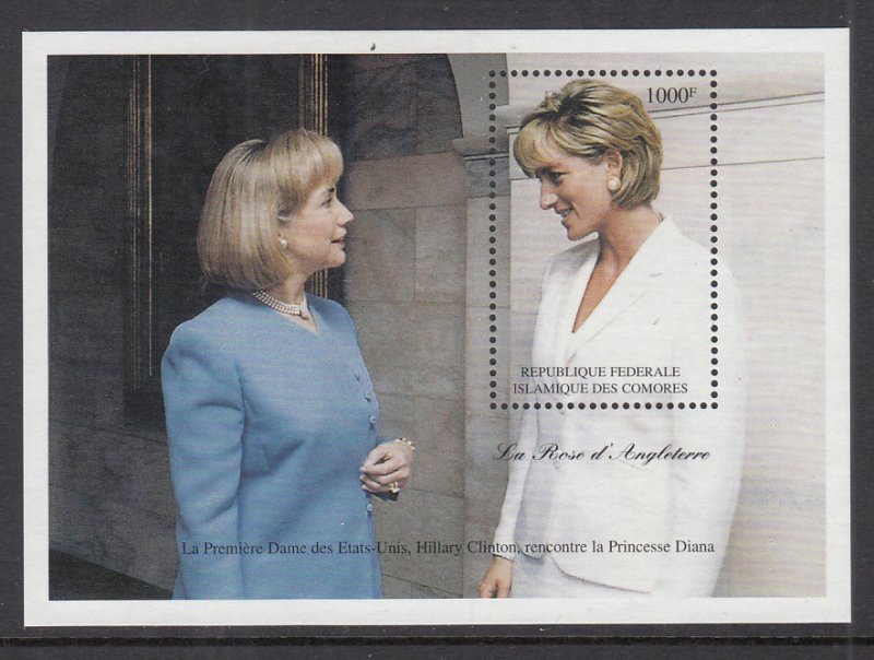 Comoro Islands 815 Princess Diana Souvenir Sheet MNH VF