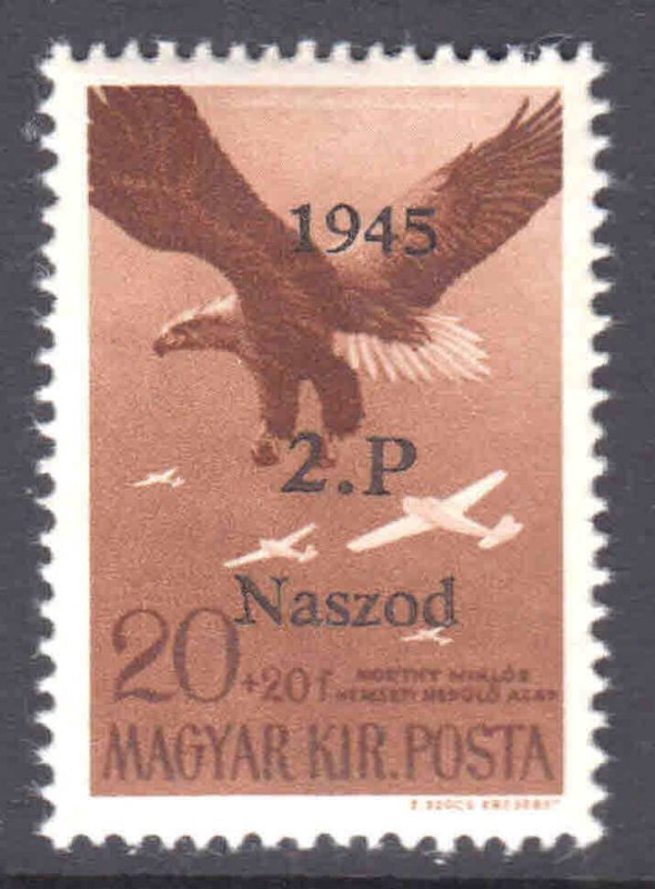 HUNGARY 20+20 LOCAL WW2 NASZOD ROMANIA LIBERATION OVERPRINT OG NH U/M VF