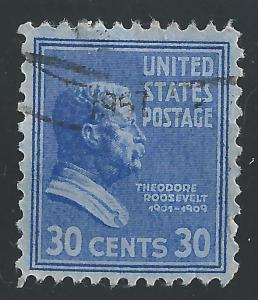US #830 30c Theodore Roosevelt