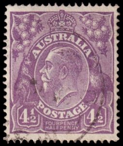 Australia Scott 35, Violet, Perf. 14 (1924) Used VF, CV $6.00 M