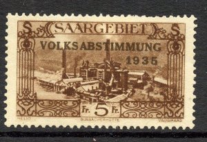 Saar # 135, Mint Hinge Remain.
