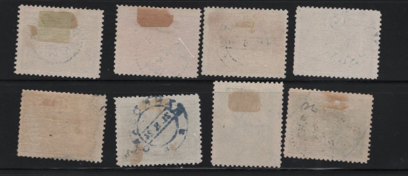 Sweden #199-201,207-9(2) ,212 used VF Cat 327 Lakeshore Philatelics