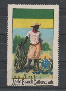 Aecht Brandt Coffee Flags Collection Stamp No.47 Brazil MNG  -AL