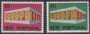 Portugal 1969 Sc 1039-40 partial set MNH**