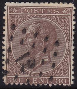 Belgium - 1865 - Scott #20a - used