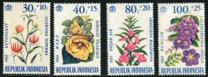 INDONESIA #B191-92-93-94, UNUSED MINT HINGED 4 STAMPS - 1965 - INDO008