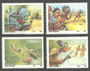 1987 Ciskei 123-126 Birds / Crocodile