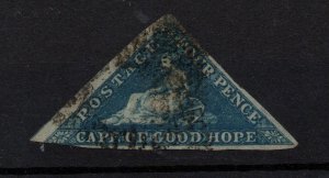 Cape of Good Hope 4d dp blue Triangle fine used WS34540